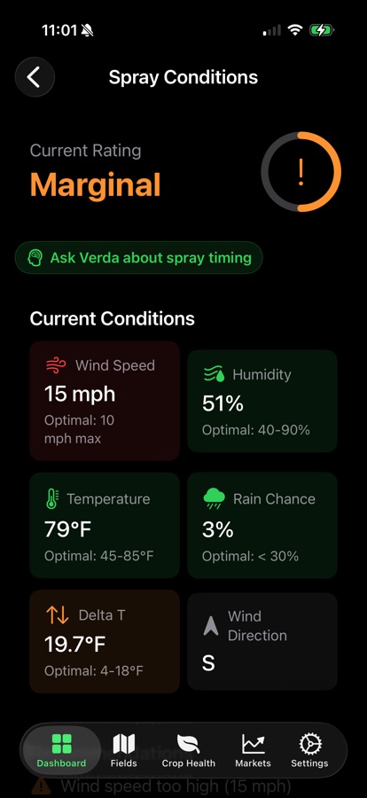 Spray Conditions